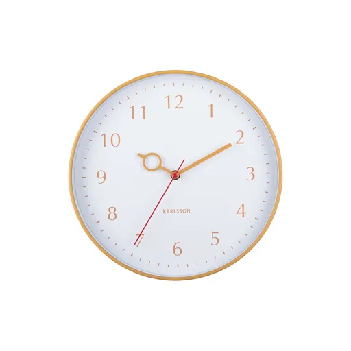 Karlsson 5992YE designové nástenné hodiny žltá, pr. 30 cm