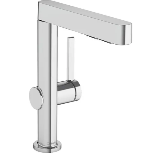 Hansgrohe Finoris umývadlová batéria s clic-clac kartáčovaný čierny chróm 76063340