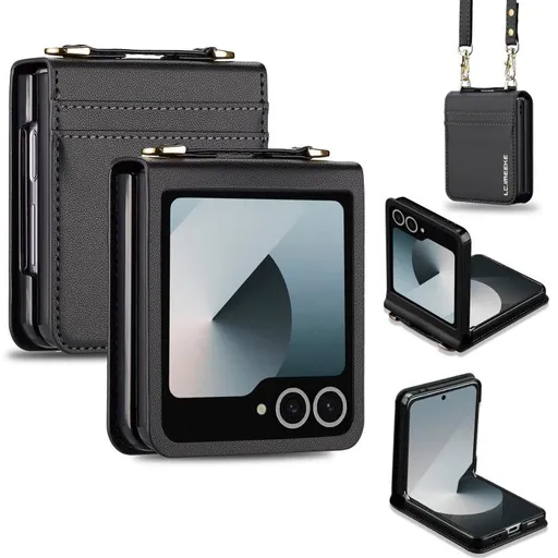 IMEEKE L1 Puzdro s remienkom pre Samsung Galaxy Z Flip7 5G čierne