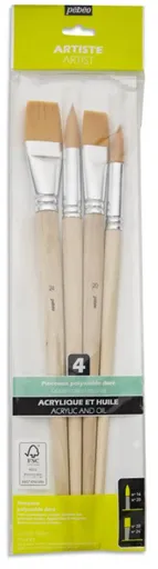 PÉBÉO - Sada štetcov so syntetickým vláknom (4 ks)