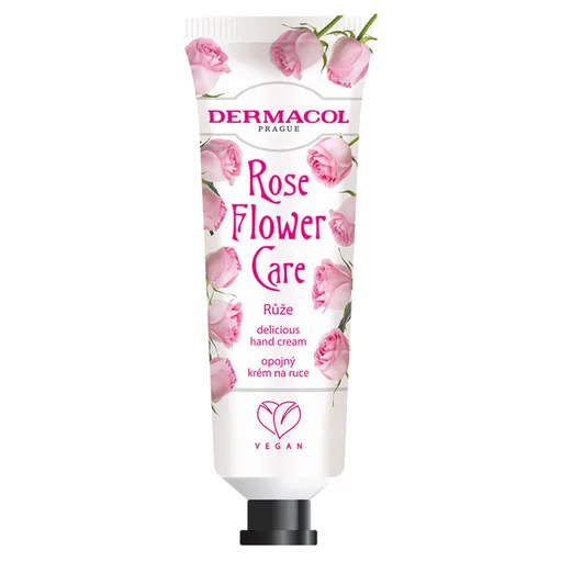 DERMACOL Flower Care Opojný krém na ruky Ruža 30 ml