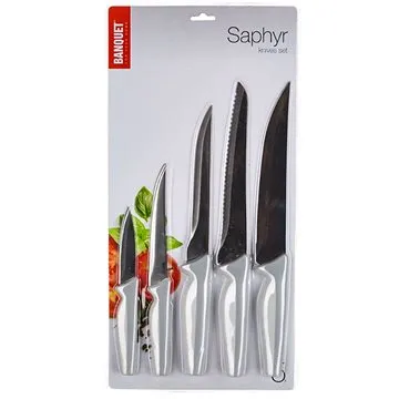 BANQUET Sada nožov SAPHYR, 5 ks, sivá (A18835)