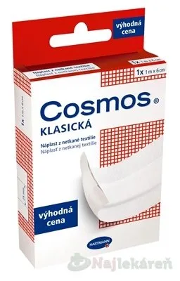 COSMOS KLASICKÁ Náplasť z netkanej textílie (1mx6cm), biela 1ks