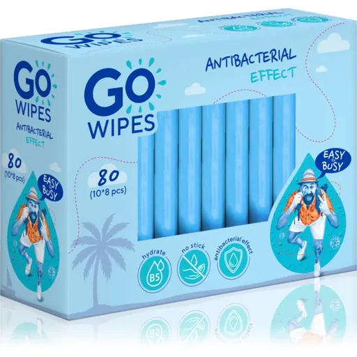 GoWipes Anti-Bacterial Effect osviežujúce vlhčené obrúsky 10x8 ks