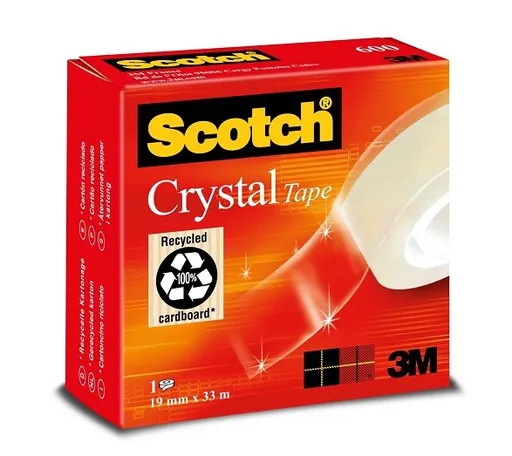 3M 600 Scotch Crystal Tape Priehľadná páska, 19 mm x 33 m