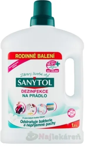 SANYTOL DEZINFEKCIA Na prádlo s vôňou biele kvety 1,5 l