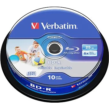 Verbatim BD-R SL 25GB Printable, 10ks CakeBox (43804)
