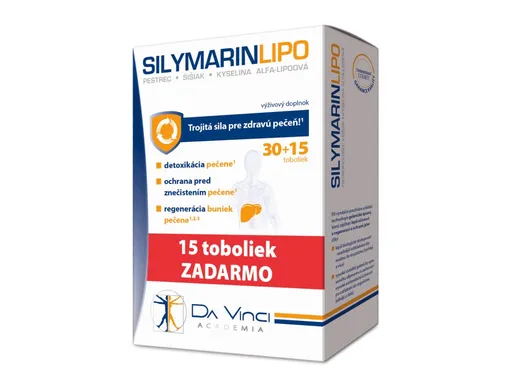 SILYMARIN LIPO - Da Vinci na detoxikáciu pečene 30+15cps ZADARMO