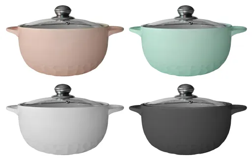 MAKRO - Misa na polievku so sklenenou pokrievkou 2L, 21x10cm, keramika