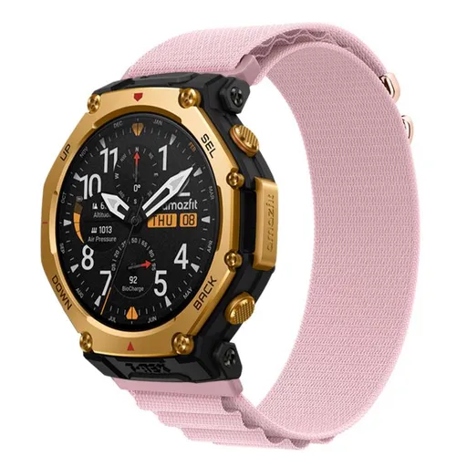 NYLON Vymeniteľný remienok pre Amazfit T-Rex 3 Pro 48mm ružový