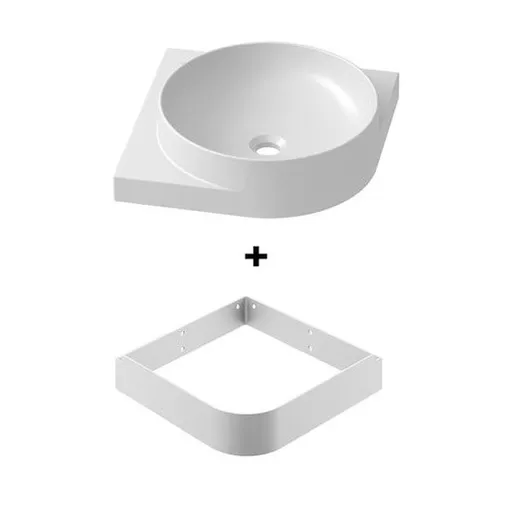 Ravak Yard konzola s umývadlom 45x12,5x45 cm biela X000001526