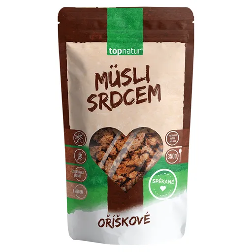 TOPNATUR Müsli srdcom orieškové 350 g