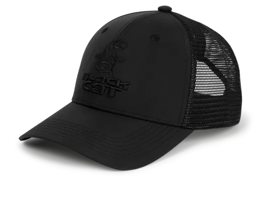 Black cat šiltovka black trucker cap