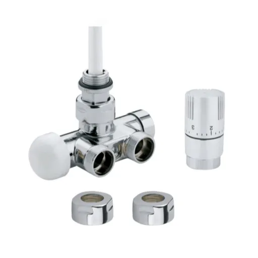 Termostatická sada ISAN rohová jednobodová pravá biela O39BWCR145