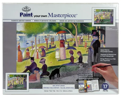 R&L MASTERPIECE - Maľovanie podľa čísel na plátno nedeľa na La Gran de Jatte, 1 ks