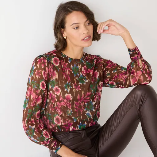 Blúzka s potlačou kvetín