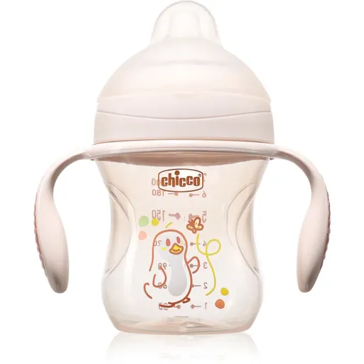 Chicco Transition Cup 4m+ tréningový hrnček s držadlami Pink 200 ml