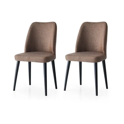 Súprava jedálenských stoličiek Luna Brown and Black, 2 ks