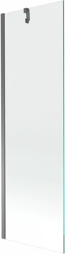 MEXEN/S - Next vaňová zástena FIX 60 x 150, transparent, grafit metal 895-060-000-00-00-95