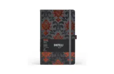 Castelli Copper Baroque linajkový zápisník L A5 Black