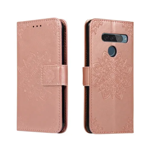 ART Peňaženkový kryt LG G8s ORNAMENT ružový