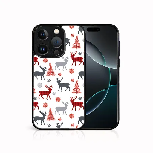 MY ART Kryt s vianočným dizajnom Apple iPhone 16 Pro DEER (068)