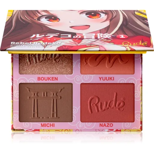 Rude Cosmetics Manga Face Palette multifunkčná paleta na tvár odtieň Rebel Rudeko 11.2 g