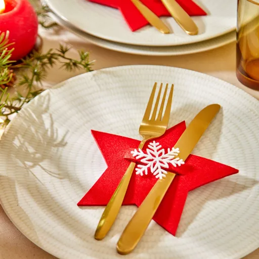 Súprava 4 držiakov na príbory hviezda