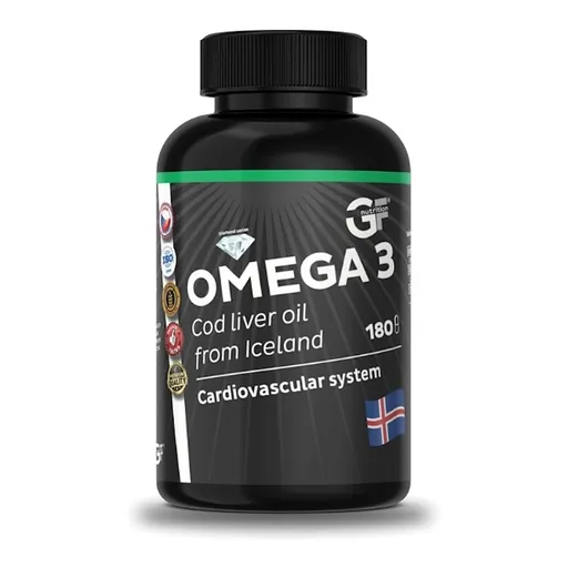 GF NUTRITION Omega 3 cod liver oil 180 kapsúl