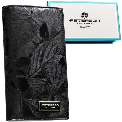 Veľký vertikálny dámsky portfel so systémom RFID a dvojitým zapínaním