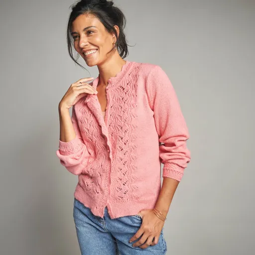 Zapínací sveter so stojačikom