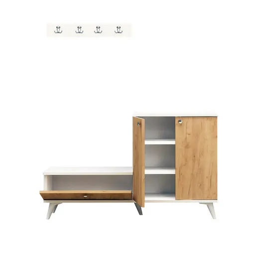 Predsieňová zostava Fiel Oak and White