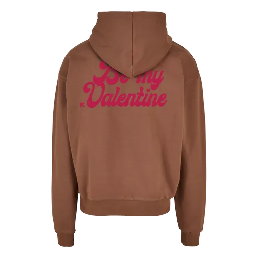 Ruka Hore mikina Be My Valentine Hnedá S