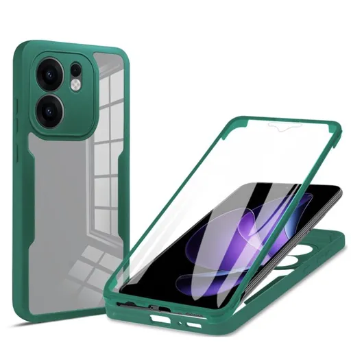 DUAL Obojstranný kryt s fóliou Oppo Reno13 F 5G / Reno13 FS 5G zelený