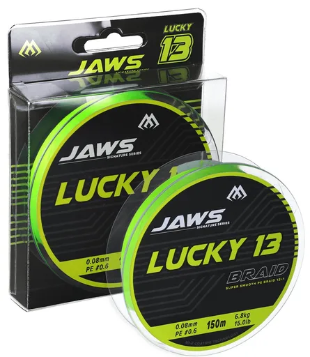 Mikado splietaná šnúra jaws lucky 13 fluo zelená 150 m - 0,20 mm 17,7 kg