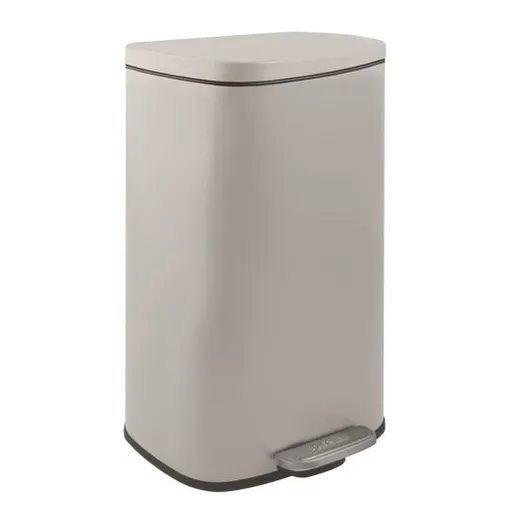 Spirella Spirella pedálový odpadkový kôš akira matná šedo-hnedá oceľ soft-close 30 l 10.21566