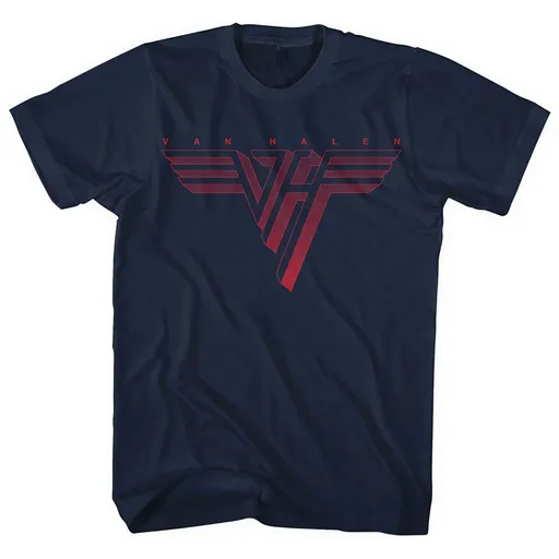 Van Halen tričko Classic Red Logo Modrá 3XL