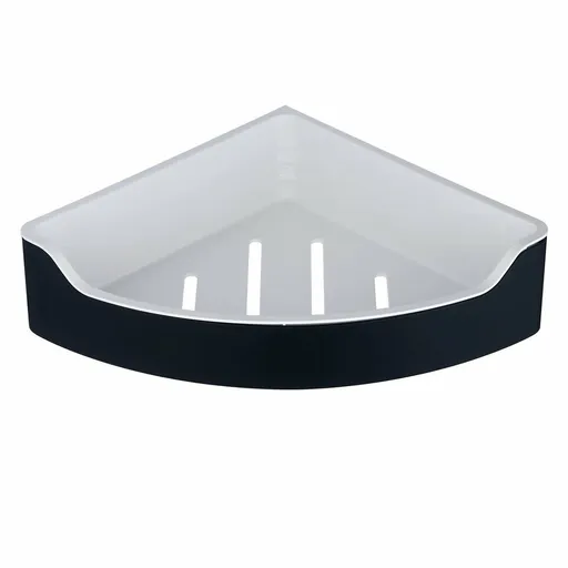 AQUALINE SB209 Samba rohová polica do sprchy, 21,8 x 6,3 x 21,8 cm, čierna