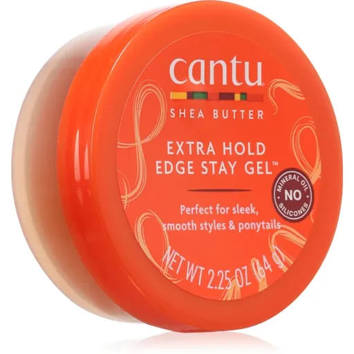 CANTU Shea Butter Extra Hold Edge fixačný gél pre vlnité a kučeravé vlasy s bambuckým maslom 67 ml