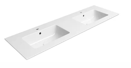 GSI - PURA keramické dvojumývadlo Slim 142x46cm, biela ExtraGlaze 8889111