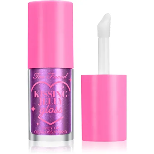 Too Faced Kissing Jelly Lip Oil Gloss olejový lesk na pery pre intenzívnu hydratáciu odtieň Birthday Kiss 4.5 ml