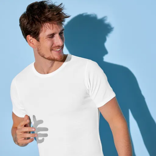 Súprava 3 bavlnených spodných tričiek s okrúhlym výstrihom