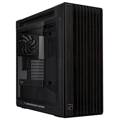 ASUS case PROART PA602 WOOD TG PWM BLACK, Mid Tower, priehľadná bočnica, čierna