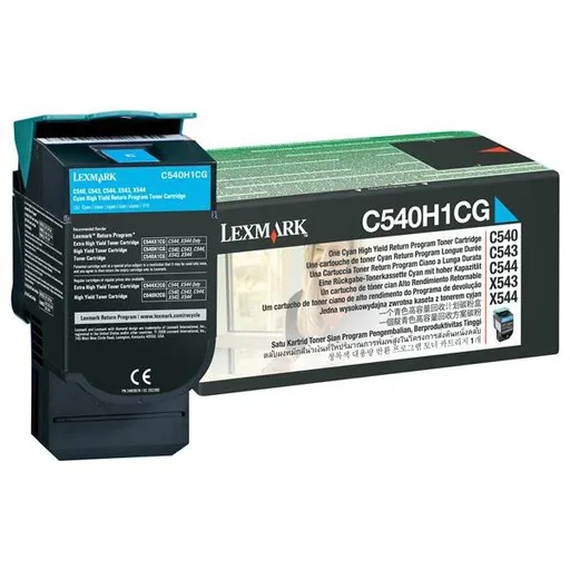 LEXMARK C540H1CG - originálny toner, azúrový, 2000 strán