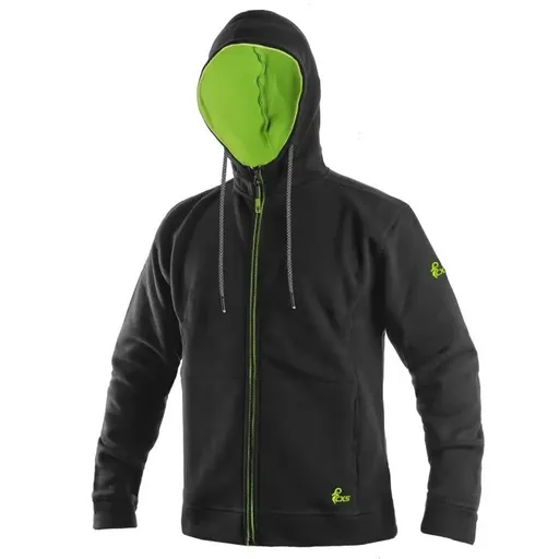 Canis (CXS) Pánska mikina HARRISON - Čierna / zelená | XL