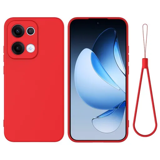 RUBBER Ochranný obal pre Oppo Reno13 5G červený