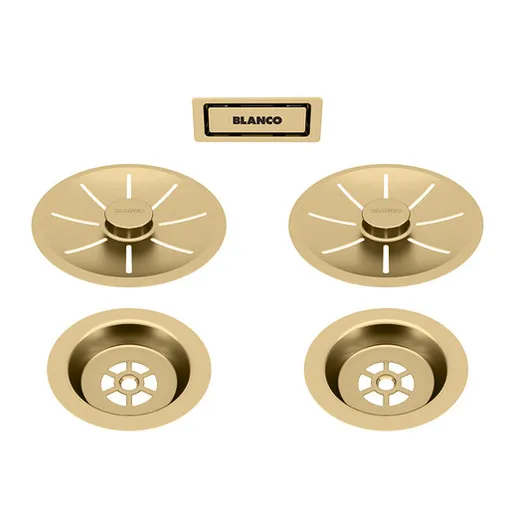 Blanco InFino odtoková súprava s C-prepadom, saténové zlato Gold Edition 203477