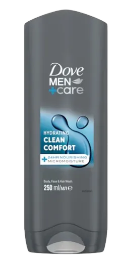 DOVE CLEAN COMFORT - Hydratačný pánsky sprchovací gél (0,25 L)