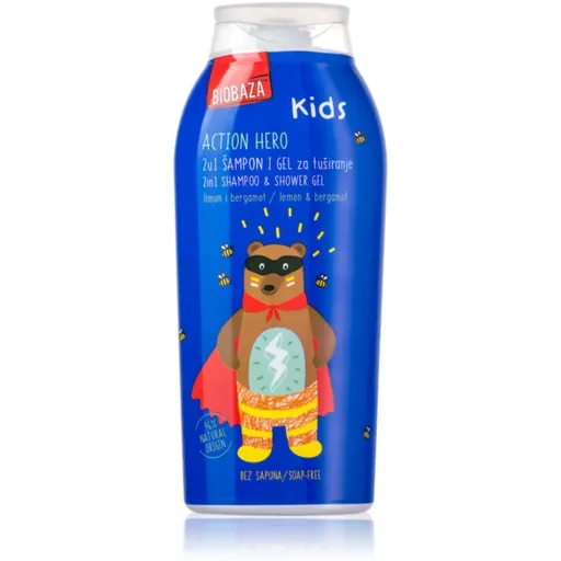 BIOBAZA Action Hero sprchový gél na telo a vlasy pre deti 250 ml