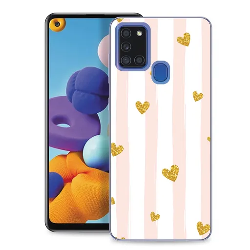 MY ART Ochranný kryt Samsung Galaxy A21s HEARTS (006)